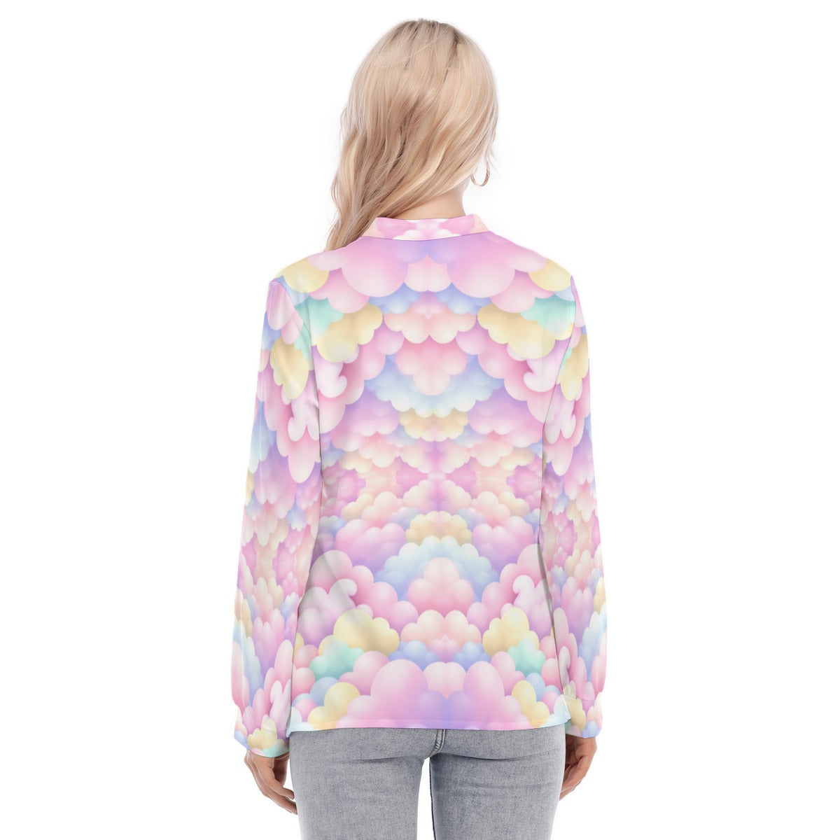 Women's Long Sleeve Blouse With Button Closure
