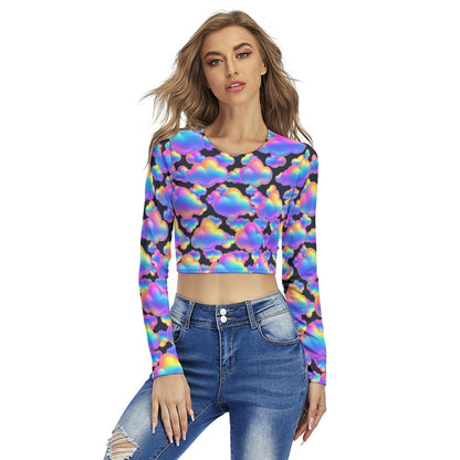 Women's Round Neck Crop Top T-Shirt