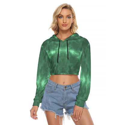 Women's Crop Top Hoodie|Velvet