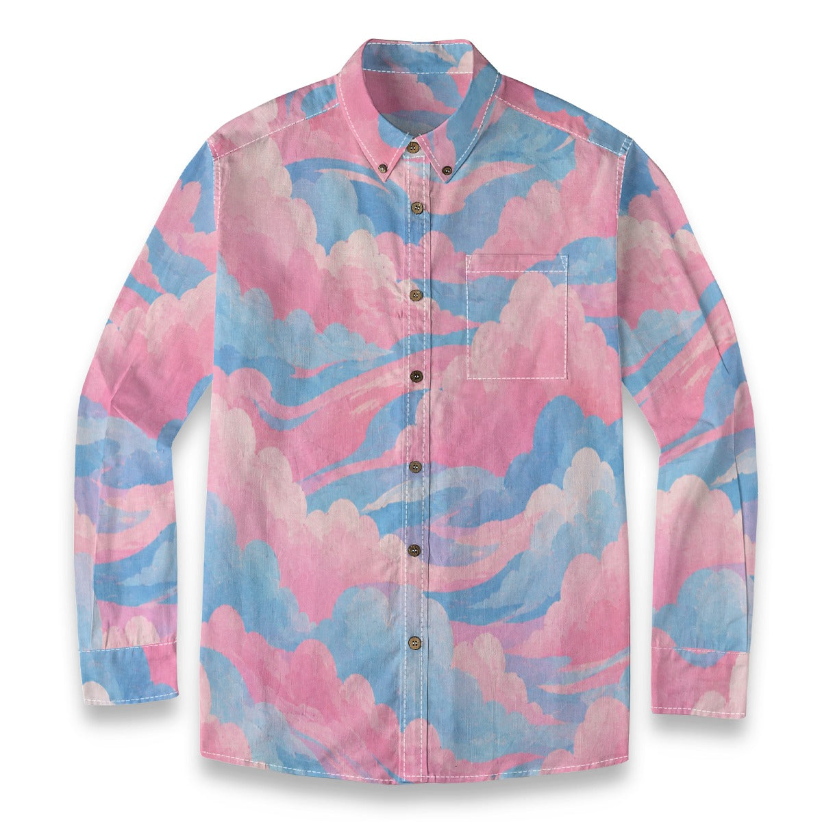 Men's Casual Lapel Long Sleeve Shirt|125GSM Cotton