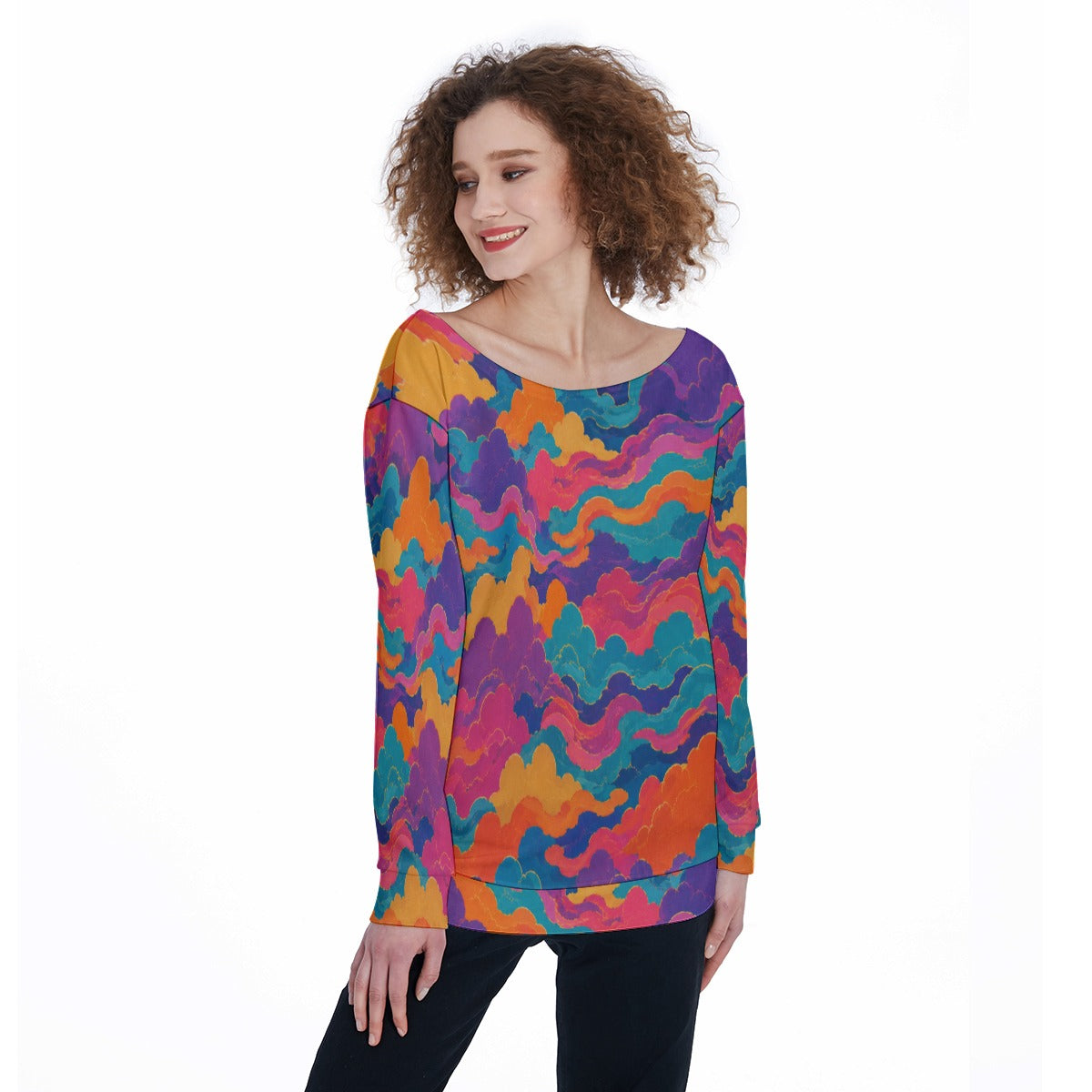 Women's Off-Shoulder Sweatshirt
