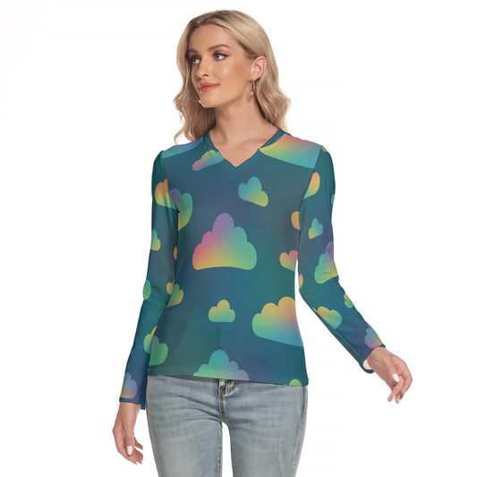 Women's V-Neck Long Sleeves T-Shirt