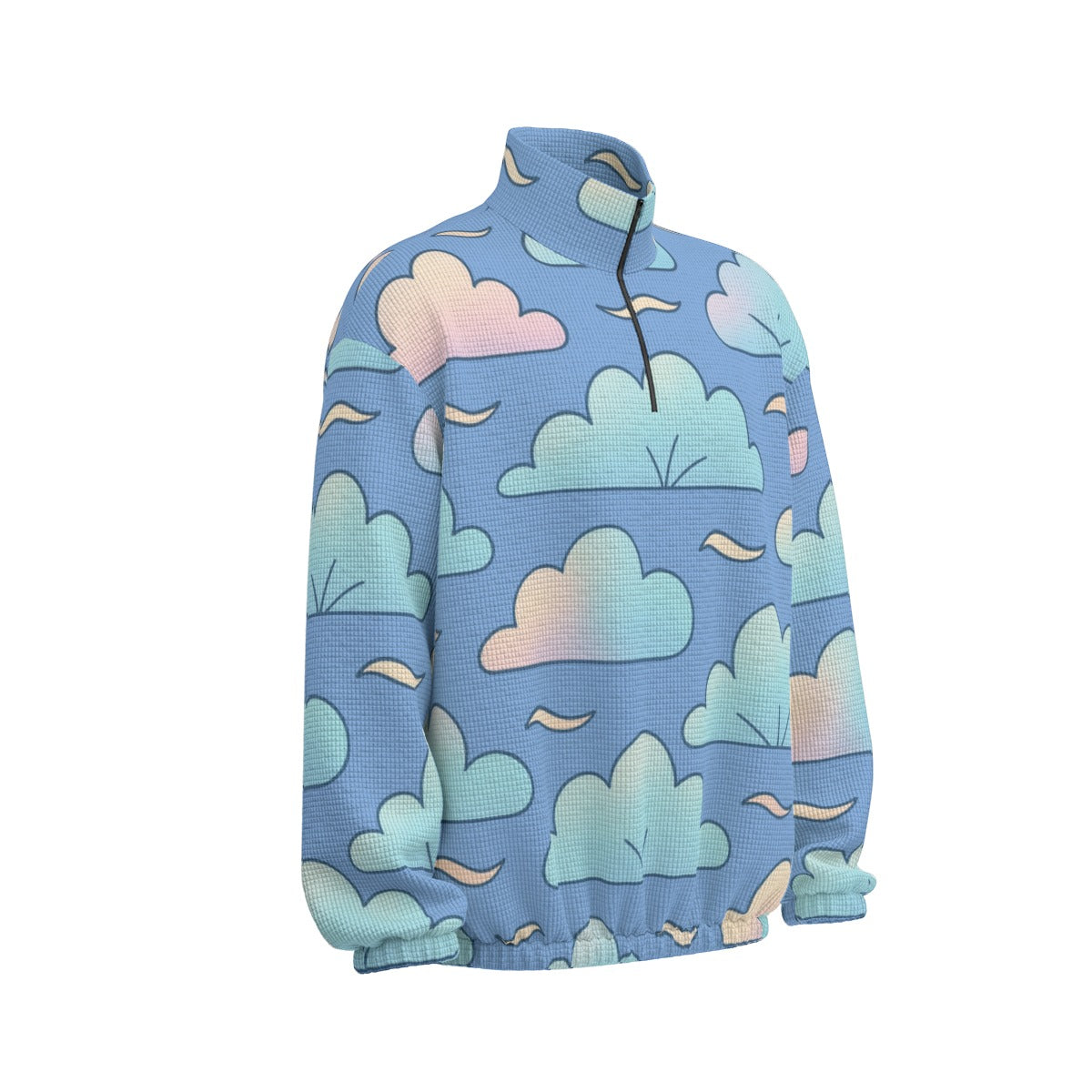 Unisex Turtleneck Zippered Sweatshirt