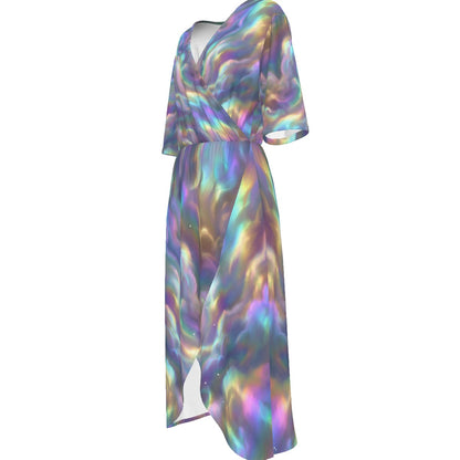 Women's Short Sleeve V-neck Dress