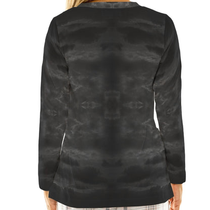 Women's Loose V-Neck T-Shirt With Long Sleeve