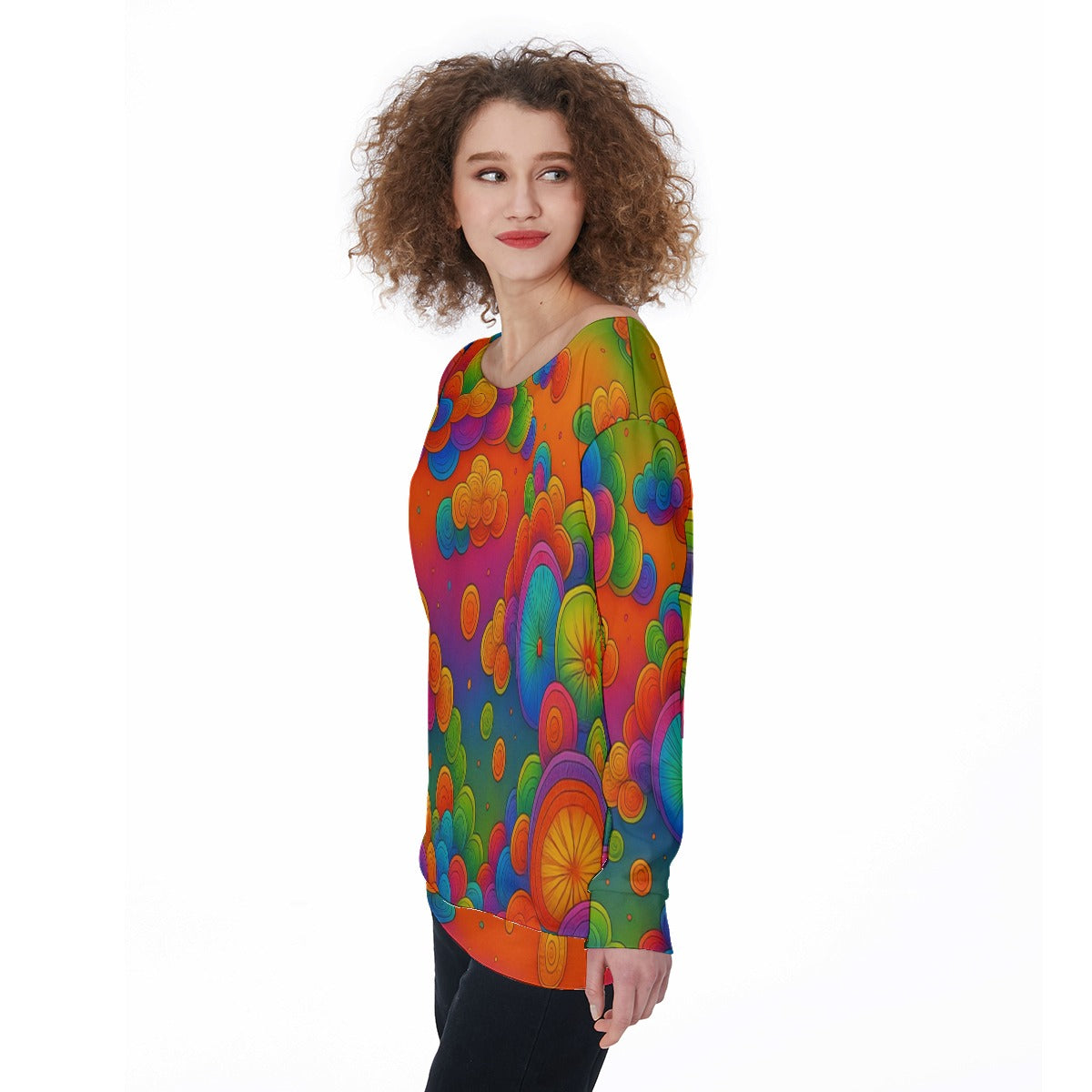 Women's Off-Shoulder Sweatshirt