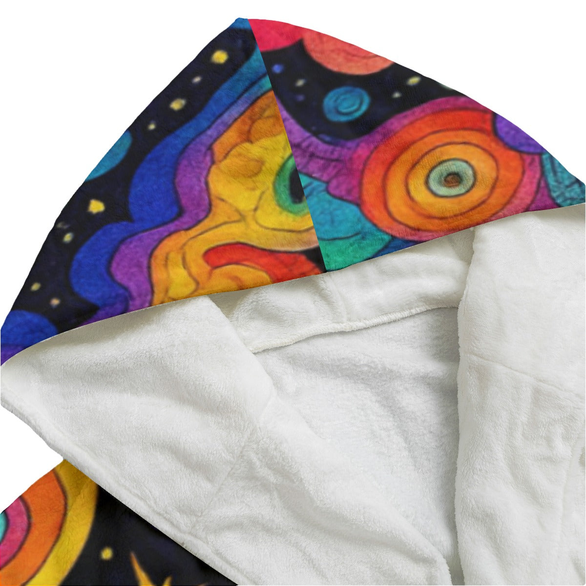 Unisex Flannel Hooded bathrobe