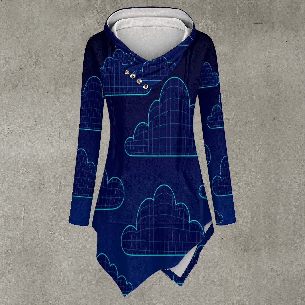 Women's Asymmetric Hem Hoodie