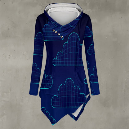 Women's Asymmetric Hem Hoodie