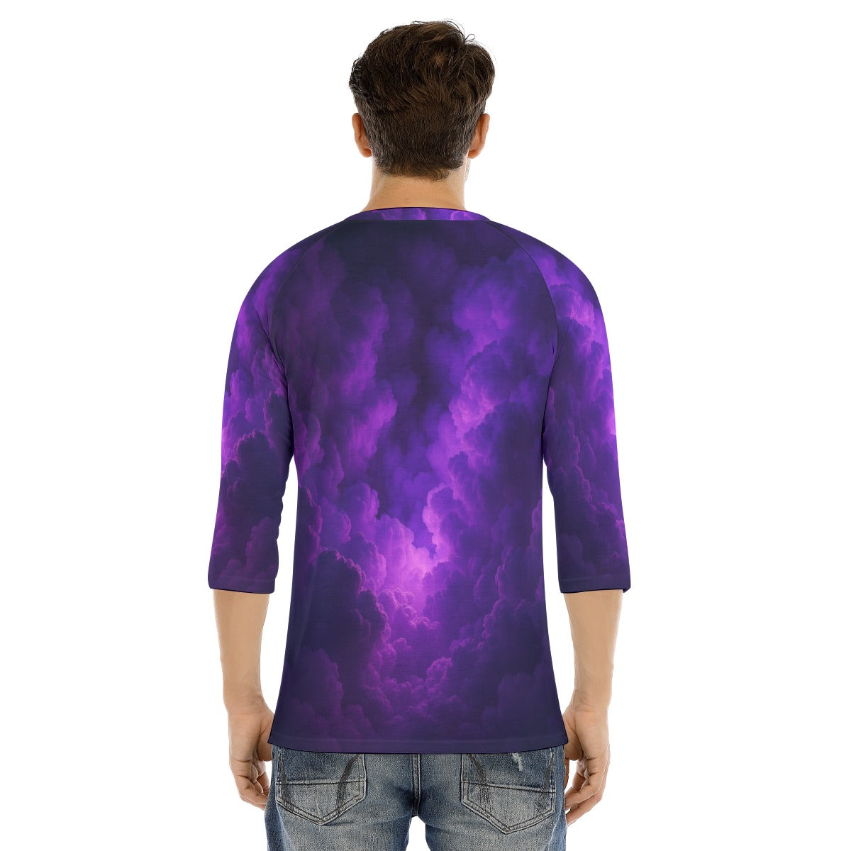 Men's Bracelet Sleeve T-shirt With Button Closure - view 4