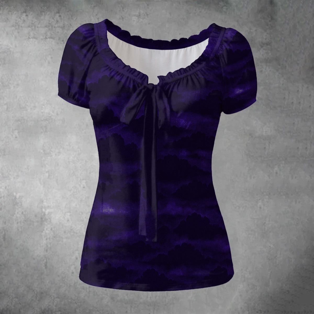 Women's Puff Sleeve Pleated Shirt