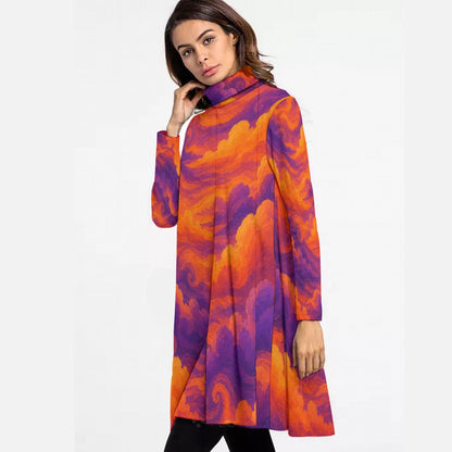 Women's High Neck Dress With Long Sleeve by O’Nimbus – view 3