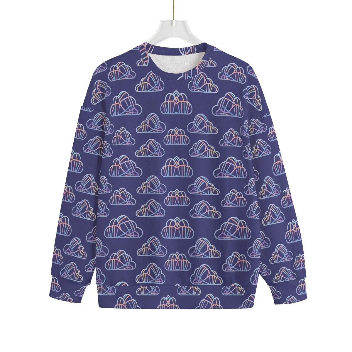 Unisex Drop-shoulder Knitted Fleece Sweater - view 1