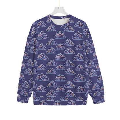 Unisex Drop-shoulder Knitted Fleece Sweater - view 1