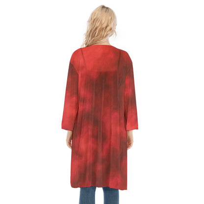 Women's V-neck Mesh Cardigan