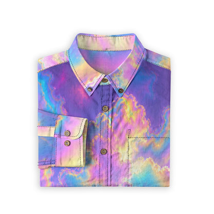 Men's Casual Lapel Long Sleeve Shirt|125GSM Cotton
