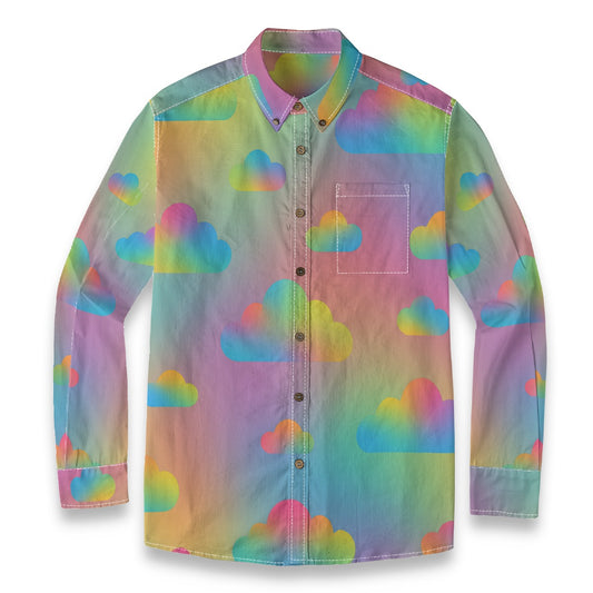 Men's Casual Lapel Long Sleeve Shirt|125GSM Cotton