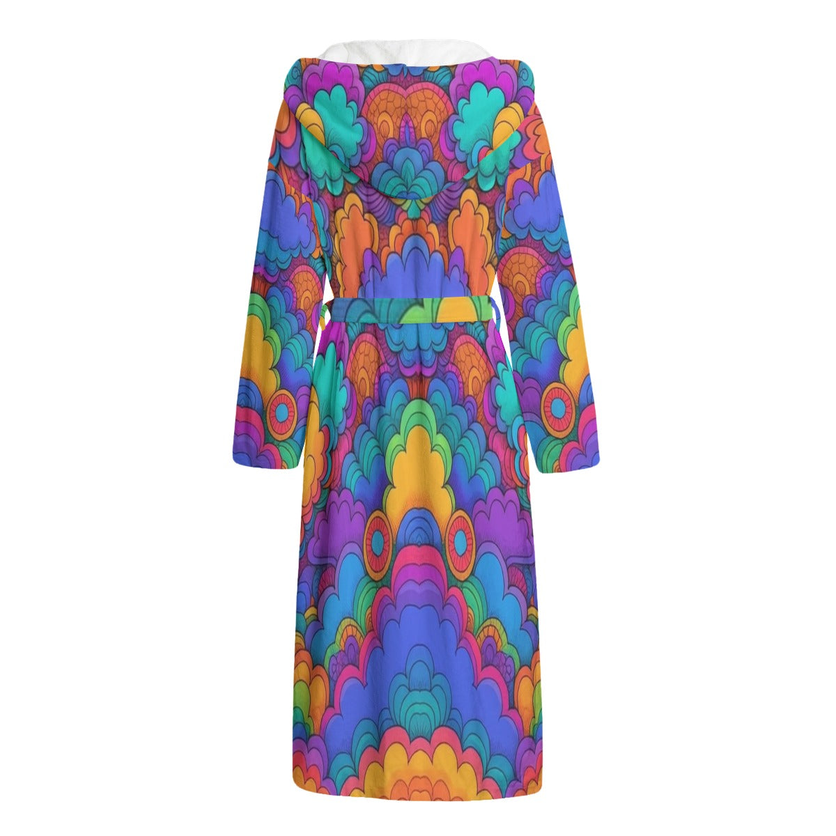 Unisex Flannel Hooded bathrobe