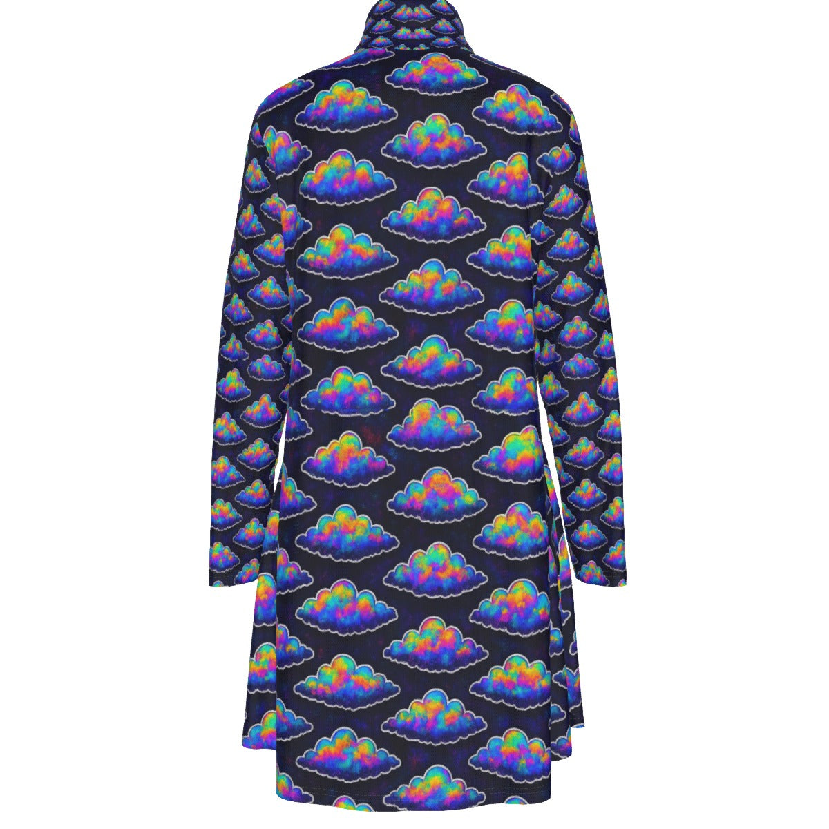 Women's High Neck Dress With Long Sleeve