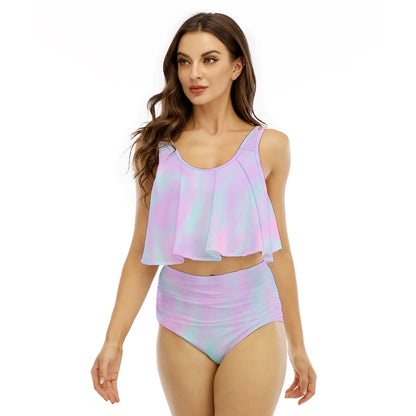 Women's Ruffled Vest Bikini Swimsuit
