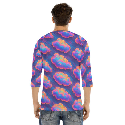 Men's Bracelet Sleeve T-shirt With Button Closure - view 4