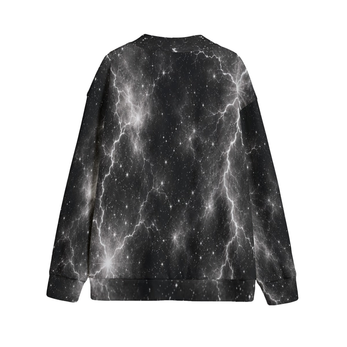Unisex V-Neck Knitted-Fleece Button Cardigan - view 2