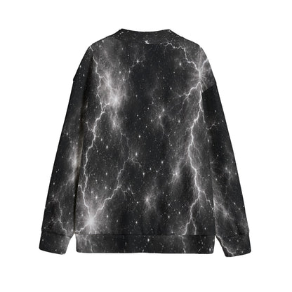 Unisex V-Neck Knitted-Fleece Button Cardigan - view 2
