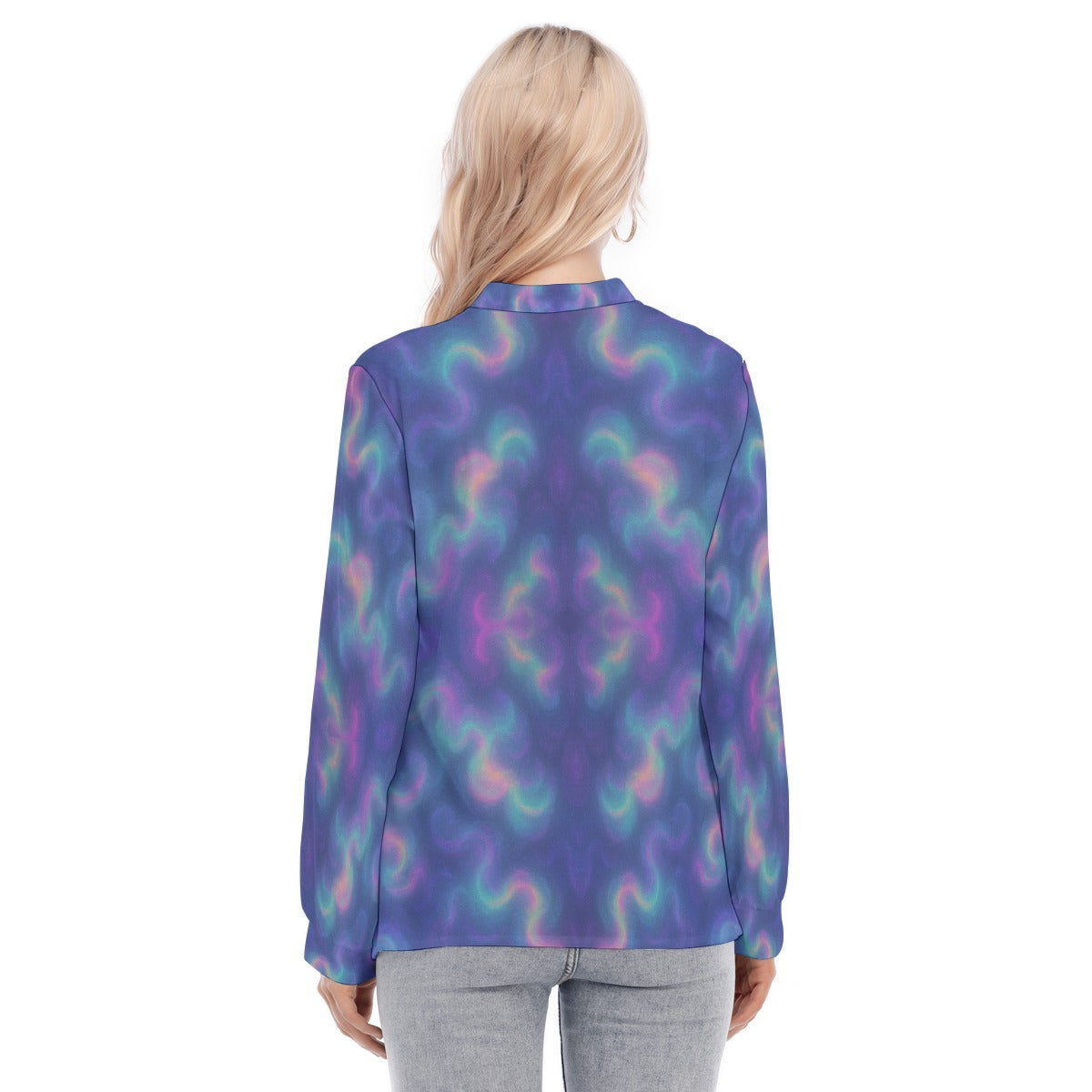 Women's Long Sleeve Blouse With Button Closure