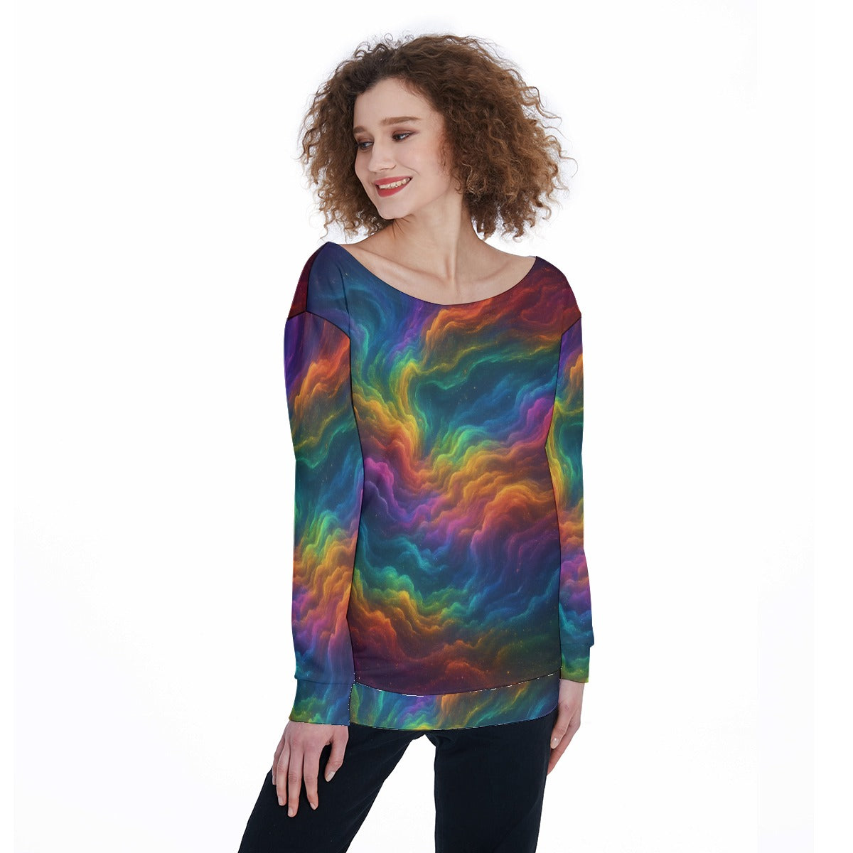 Women's Off-Shoulder Sweatshirt