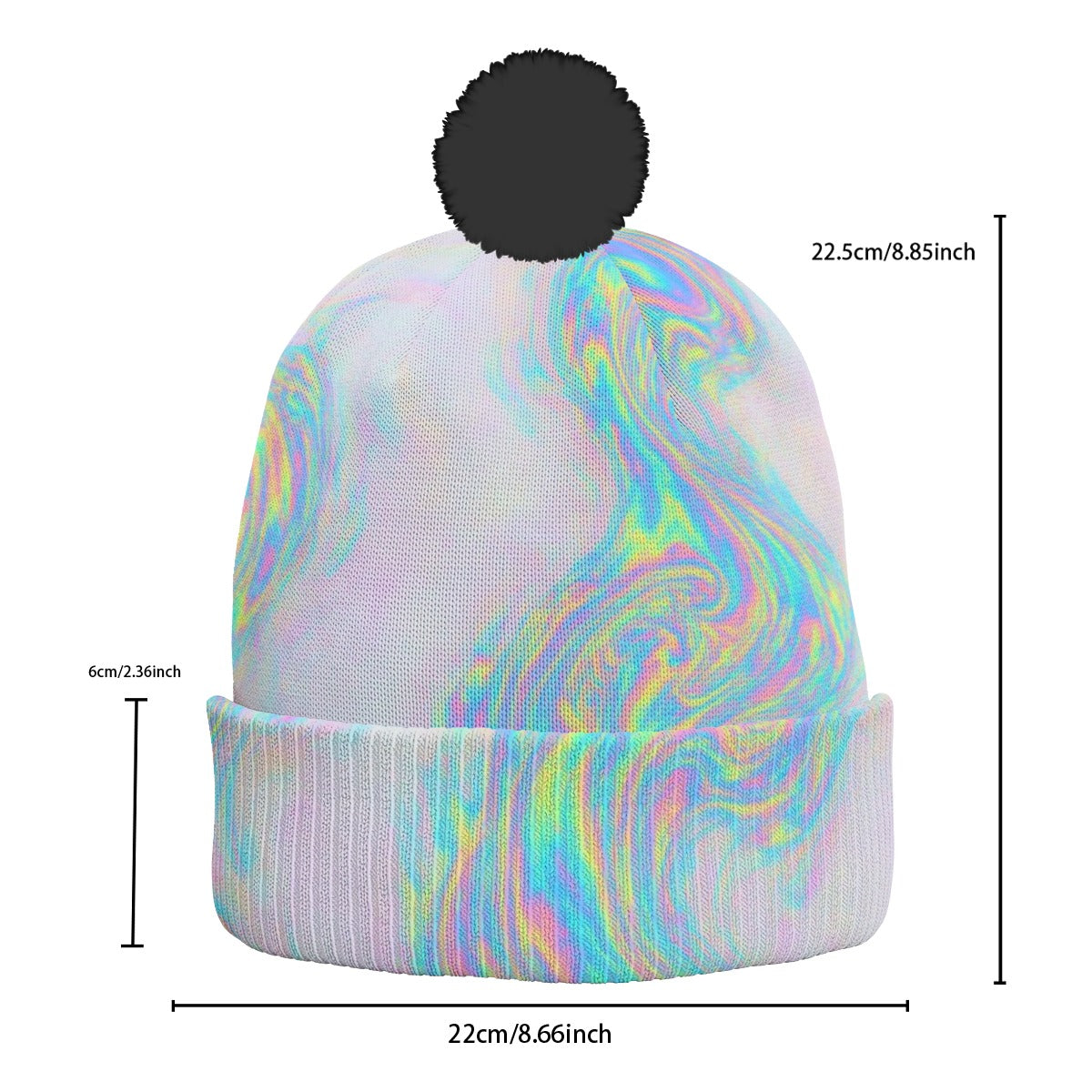 Unisex Knitted Hat With Pom-Pom