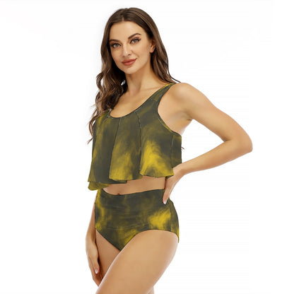 Women's Ruffled Vest Bikini Swimsuit