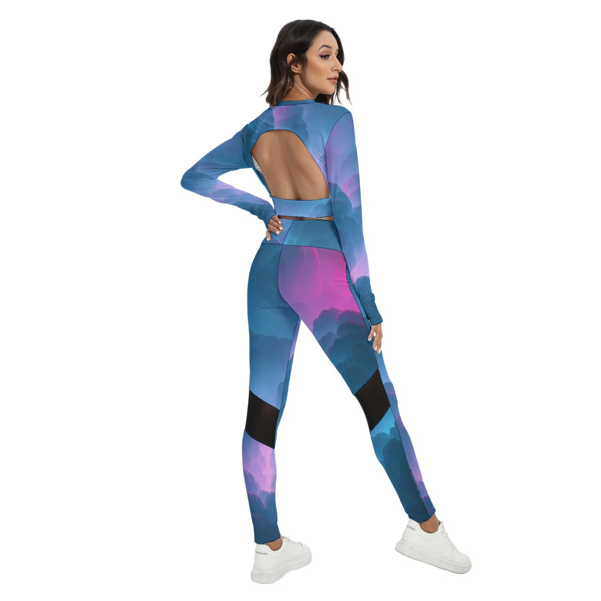 Women's Sport Set With Backless Top And Leggings