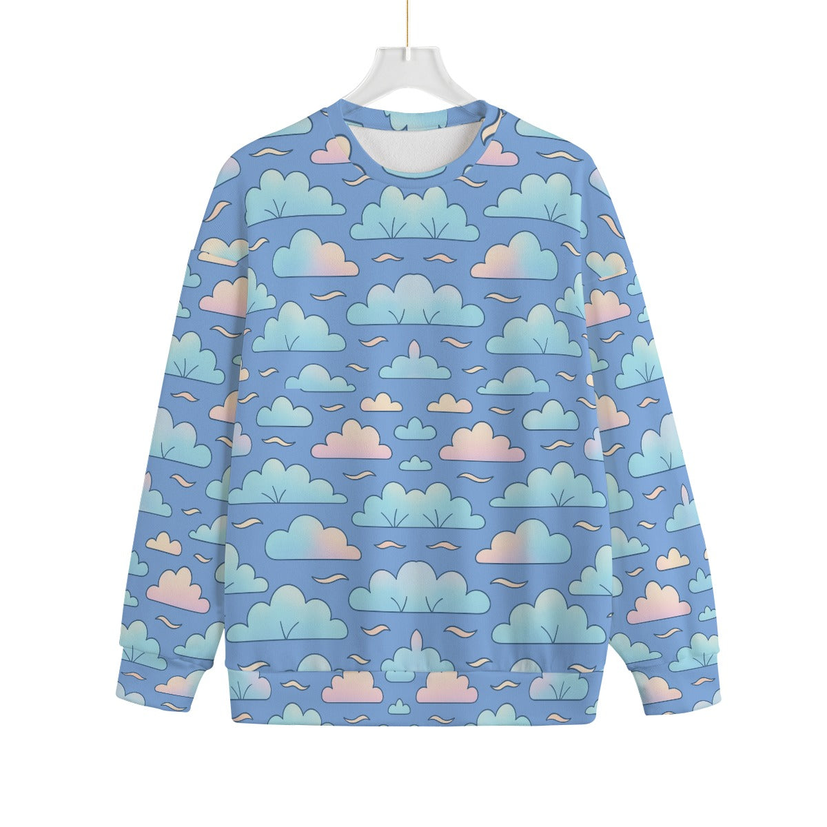 Unisex Drop-shoulder Knitted Fleece Sweater - view 1