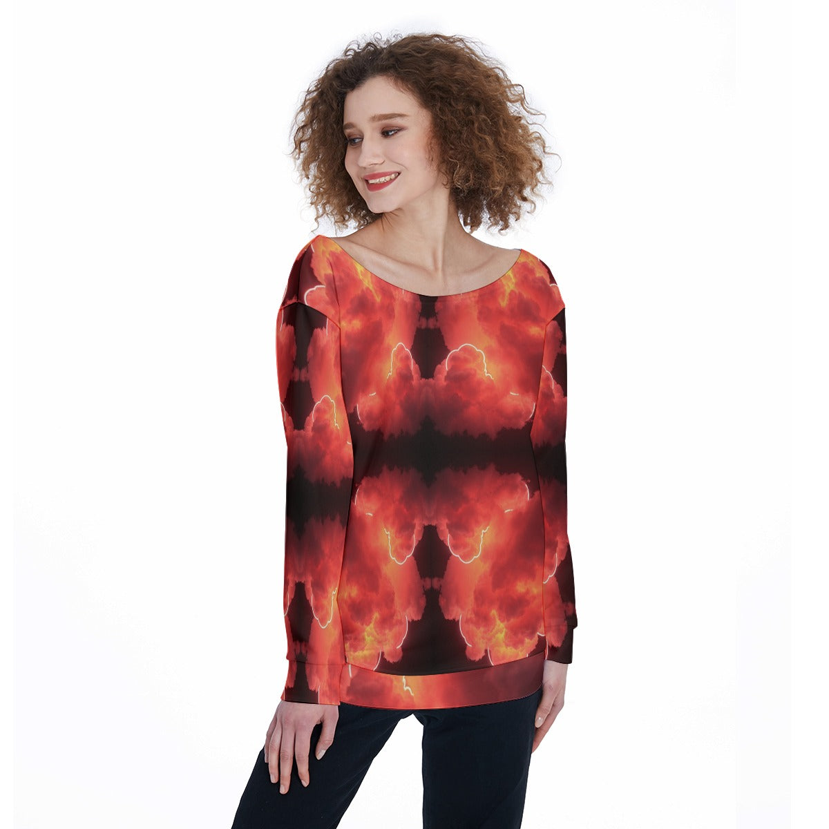 Women's Off-Shoulder Sweatshirt