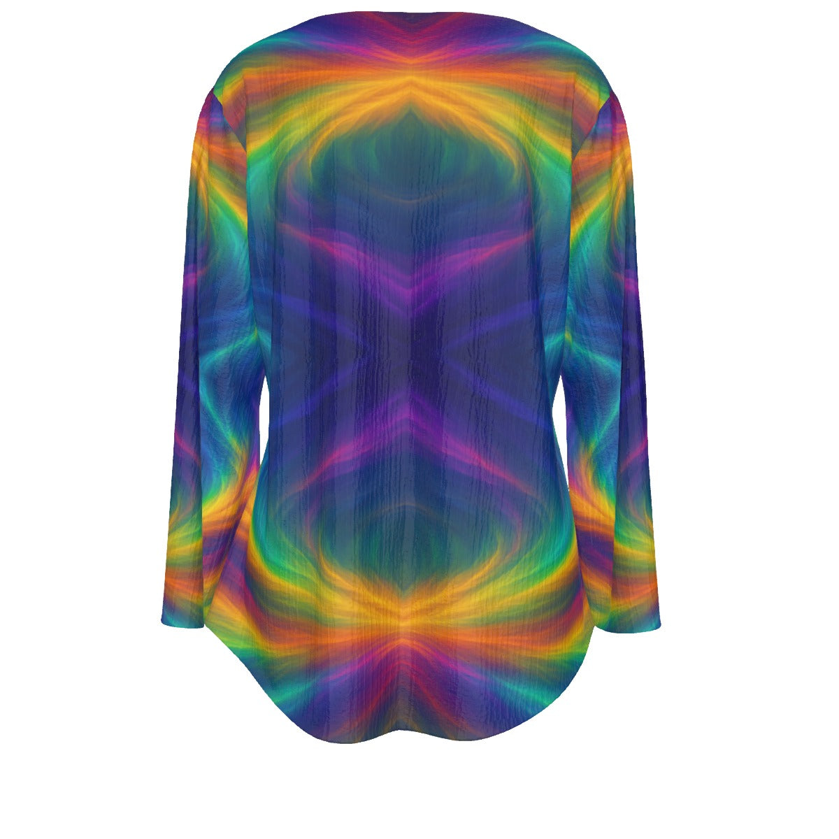 Women's V-neck T-shirt With Irregular Hem