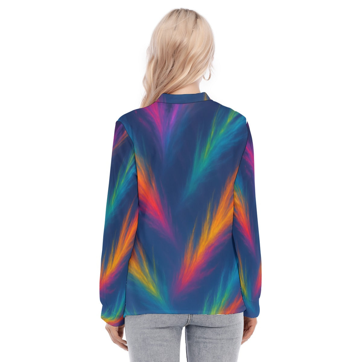 Women's Long Sleeve Blouse With Button Closure