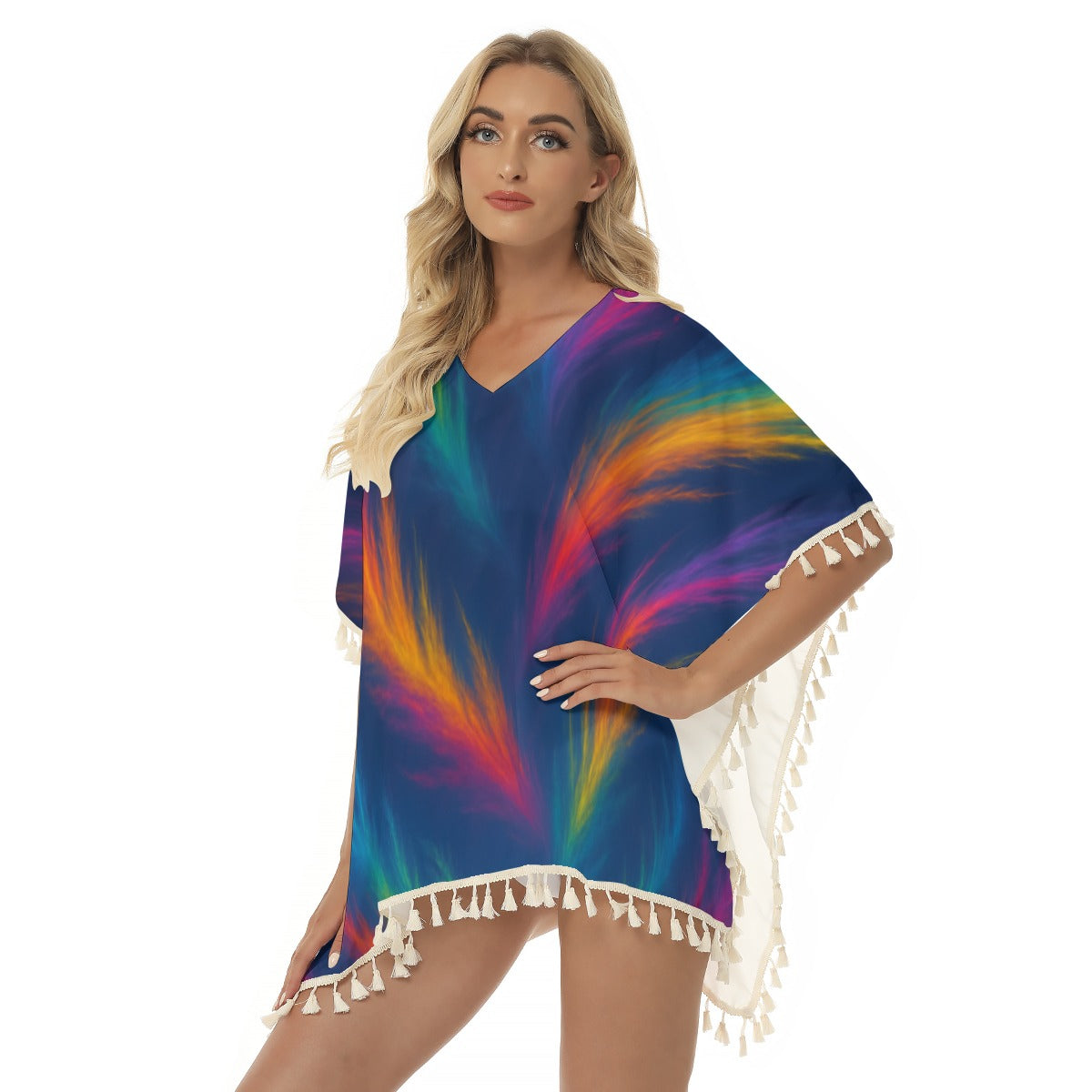 Women's Square Fringed Shawl