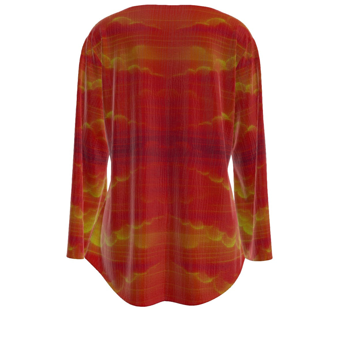 Women's V-neck T-shirt With Irregular Hem