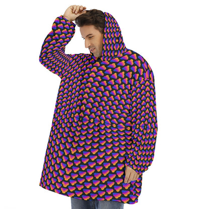 Unisex Sherpa Fleece Hoodie Blanket