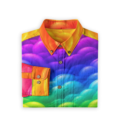 Men's Casual Lapel Long Sleeve Shirt|125GSM Cotton