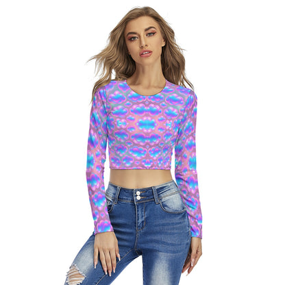 Women's Round Neck Crop Top T-Shirt