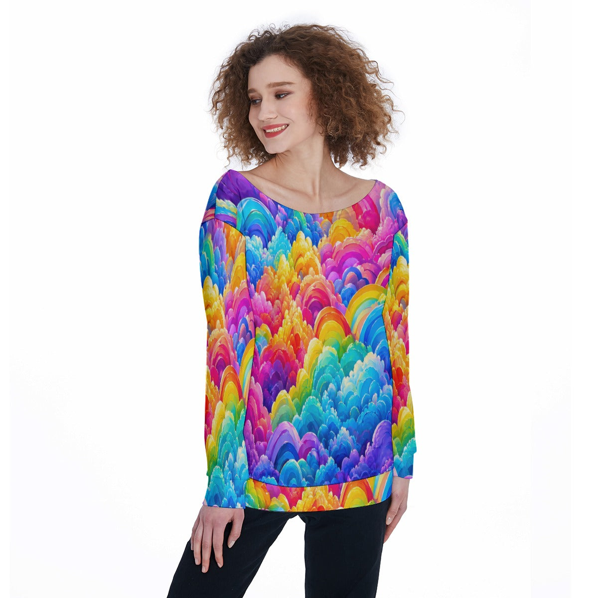 Women's Off-Shoulder Sweatshirt