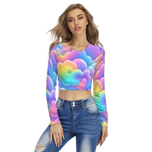 Women's Round Neck Crop Top T-Shirt