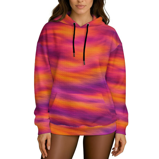 Women's Thick Waffle Knit Hoodie