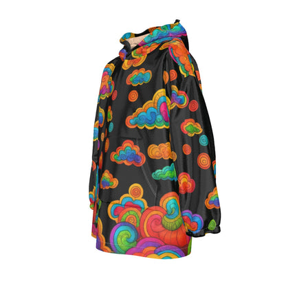 Unisex Kid's Sherpa Fleece Hoodie Blanket