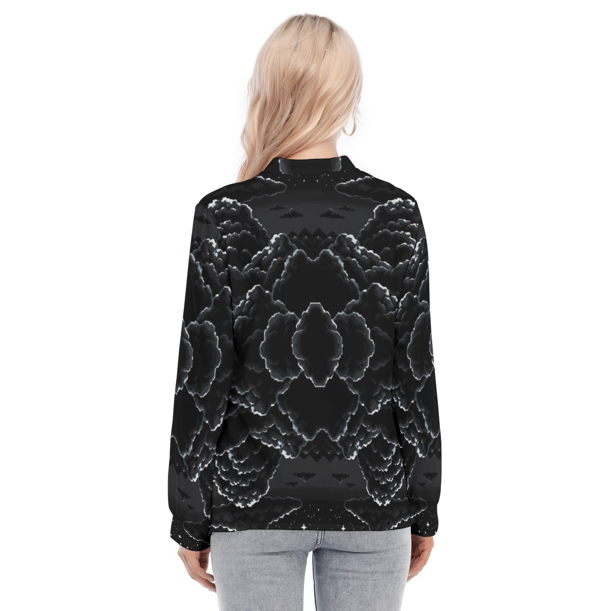 Women's Long Sleeve Blouse With Button Closure