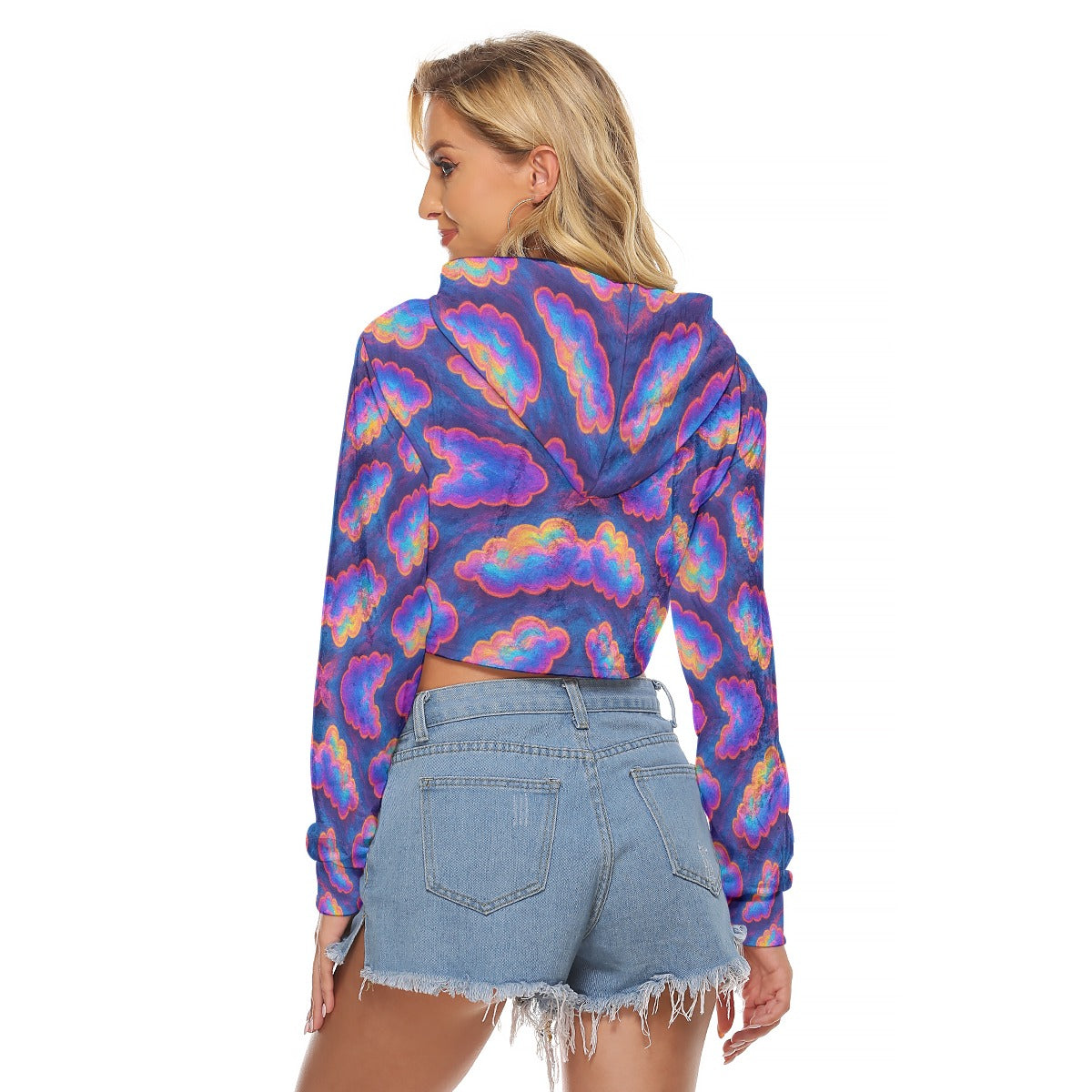 Women's Crop Top Hoodie|Velvet