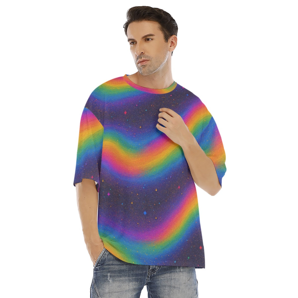 Men's Drop Shoulder T-shirt With Short Sleeve