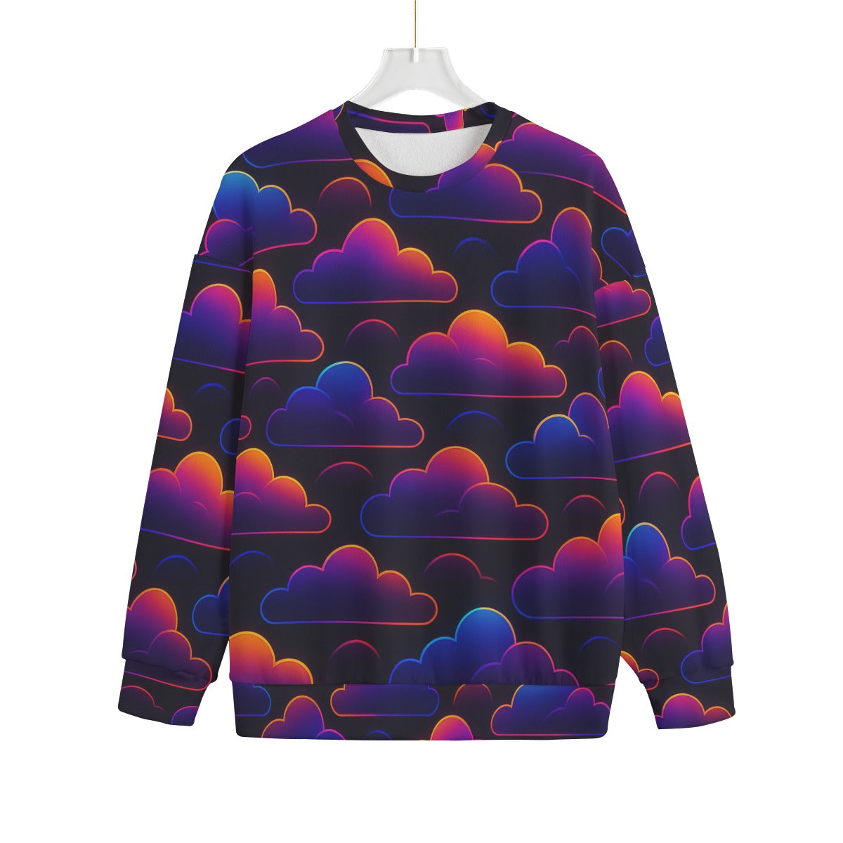 Unisex Drop-shoulder Knitted Fleece Sweater - view 1