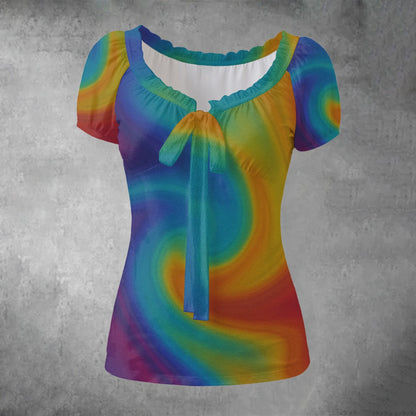 Women's Puff Sleeve Pleated Shirt